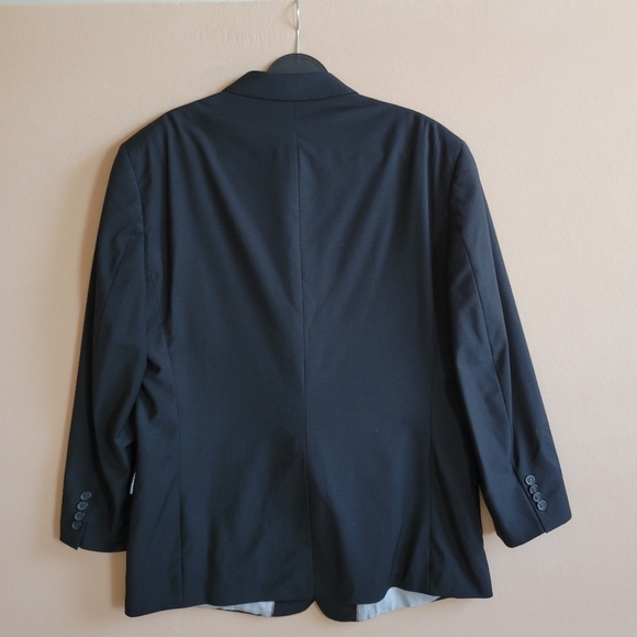 Brooks Brothers Fitgerald Black Blazer  Wool Blend Old money career Size 48R‎ - Picture 2 of 11